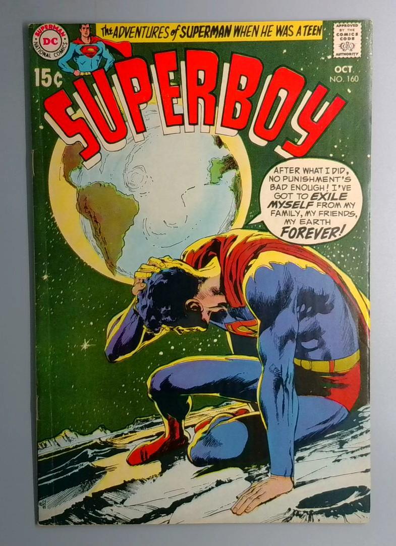 Superboy #160 FN+ Neal Adams Cover, DC 1969