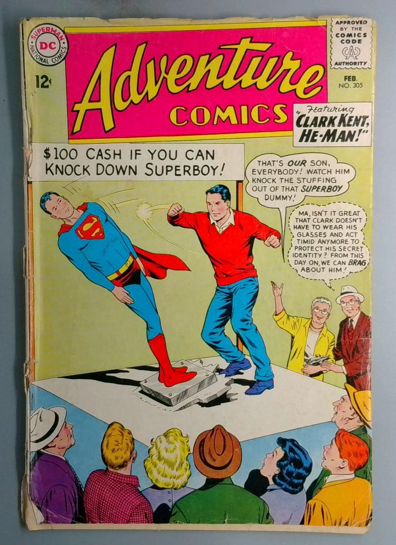 Adventure Comics #305 Cut Out DC 1963