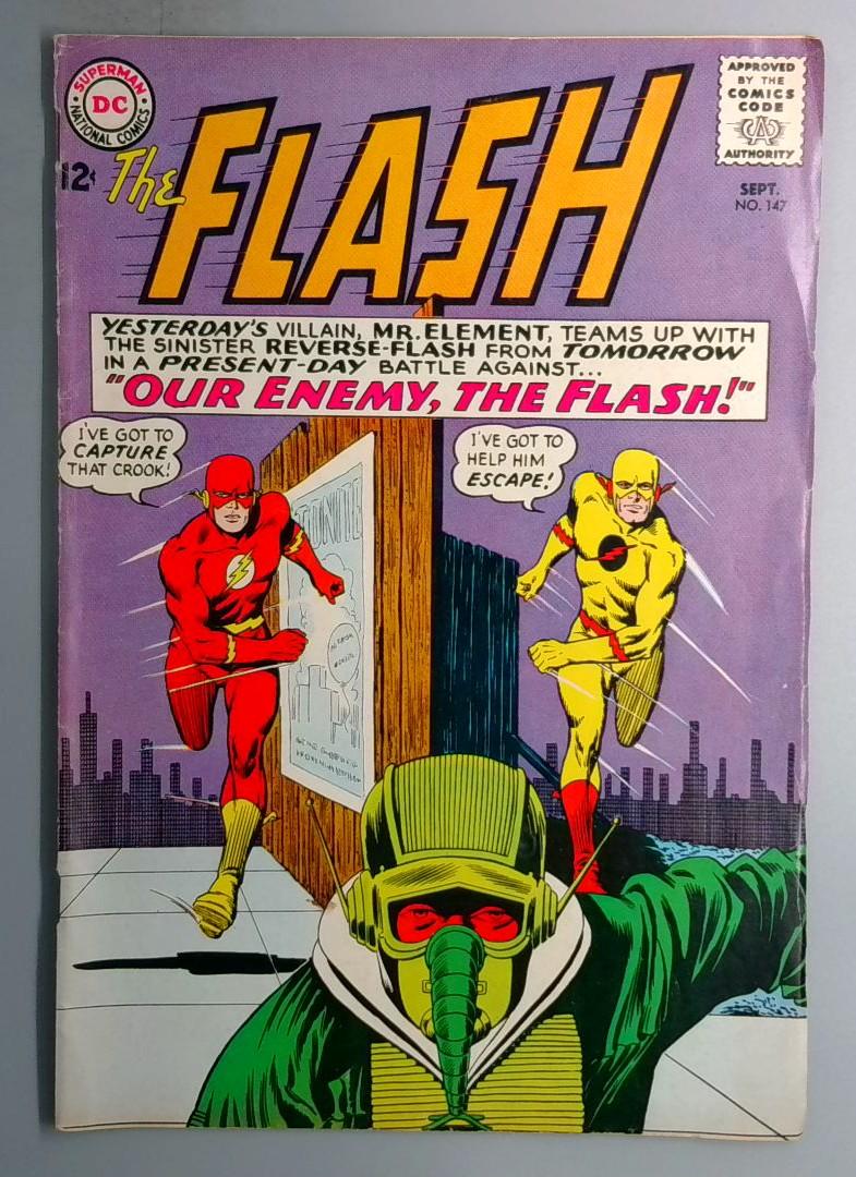 Flash #147 VG 2nd Reverse Flash, MARRIED COVER DC 1964