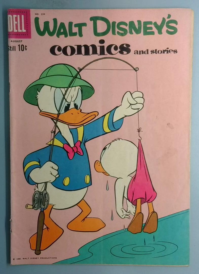Walt Disneys Comics and Stories #239 VG Art by Carl Barks Dell 1960