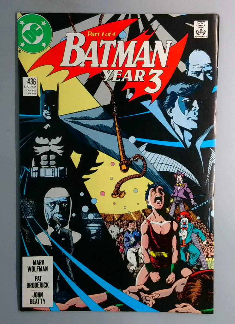 Batman #436 VF Rare 2nd Print, 1st Tim Drake, Has Green Logo DC 1989