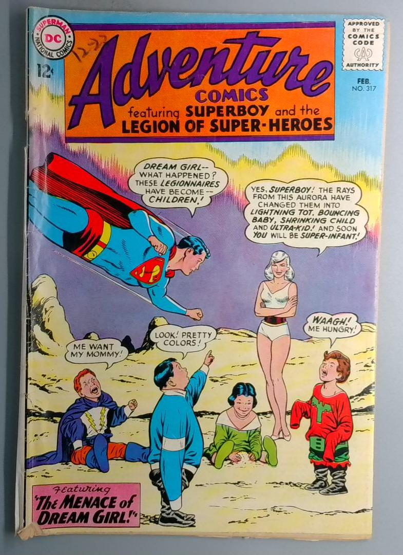 Adventure Comics #317 1st Dream Girl , Bottom Staple Detached, DC 1964