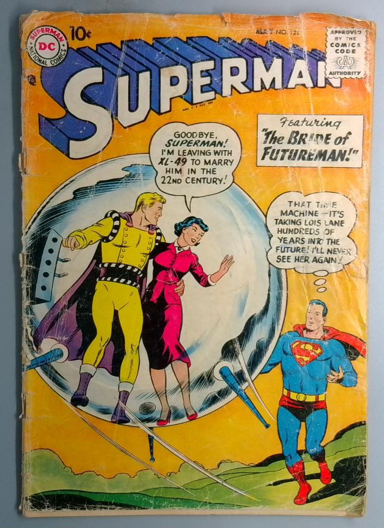 Superman #121 Cover Detached DC 1958