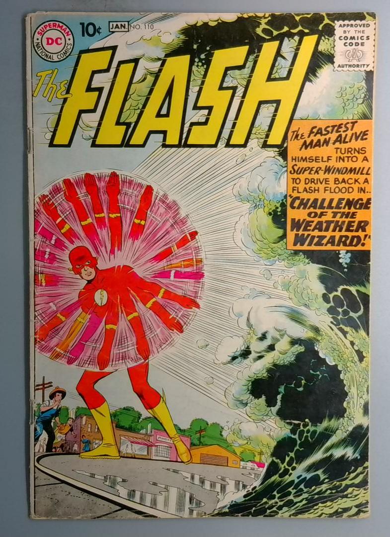 Flash #110 VG 1st Kid-Flash, 1st Weather Wizard DC Comics 1959