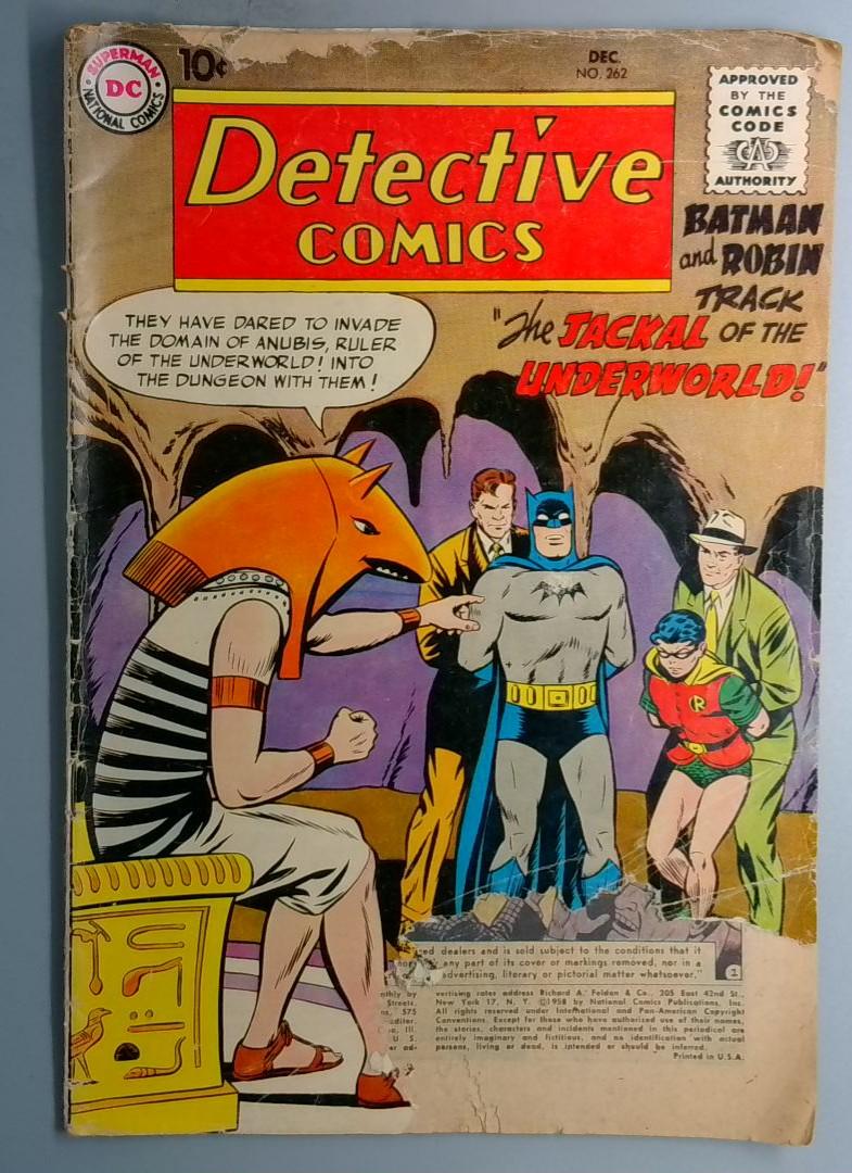 Detective Comics #262 Pieces Missing, DC 1958