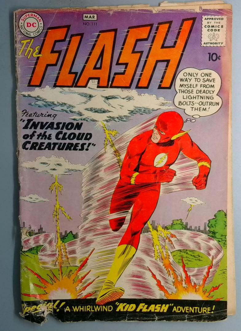 Flash #111 POOR BEAT UP COPY, 2nd Kid-Flash Appearance DC Comics 1960