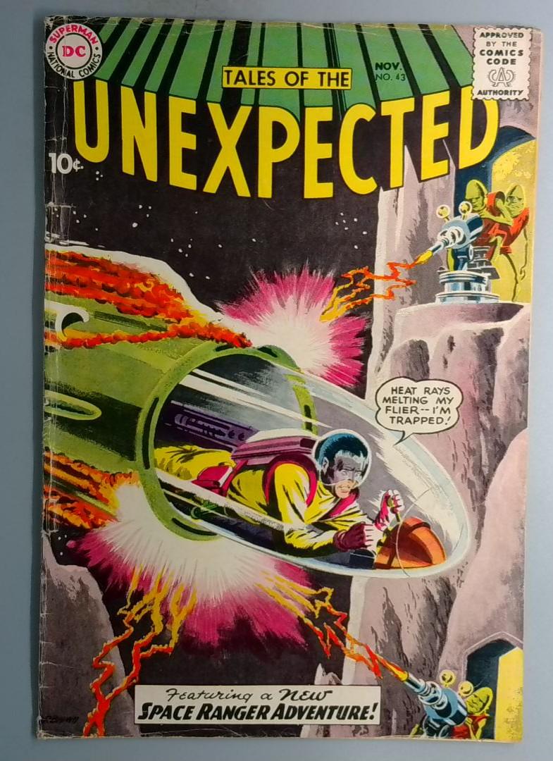 Tales of the Unexpected #43, VG 1st Space Ranger Cover, DC, 1959 Copy2