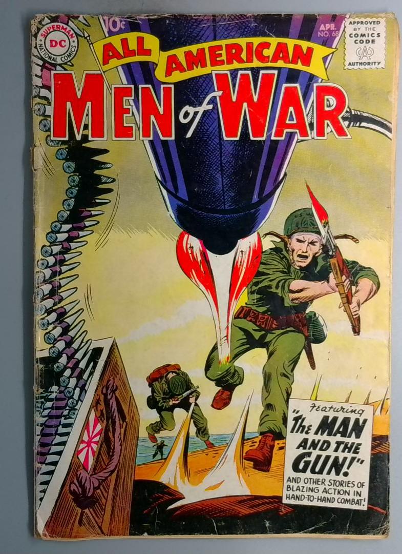 All American Men of War #89 GD Top Staple, Centerfold Detached, DC Comics 1959