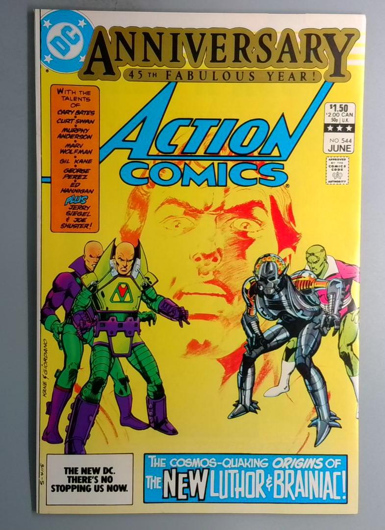 Action Comics #544 VF/NM 1st New Lex Luthor, Braniac DC Comics 1983