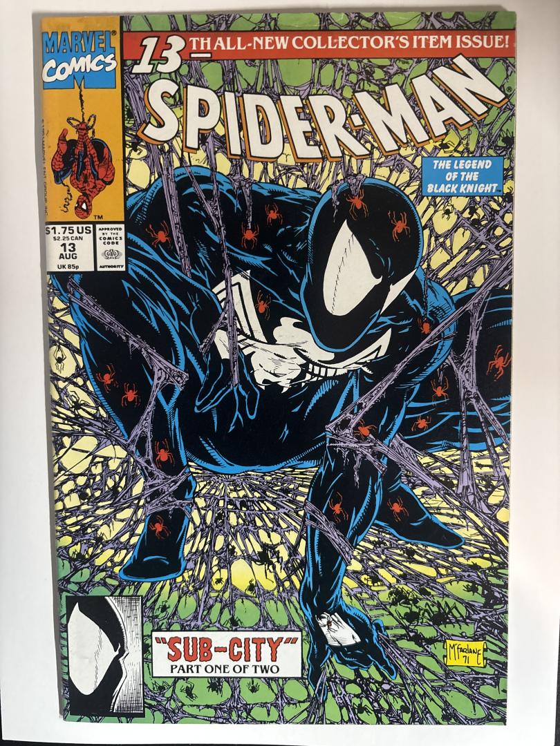 Spider-Man #13 VF- Black Costume Returns Direct Edition Marvel 1991