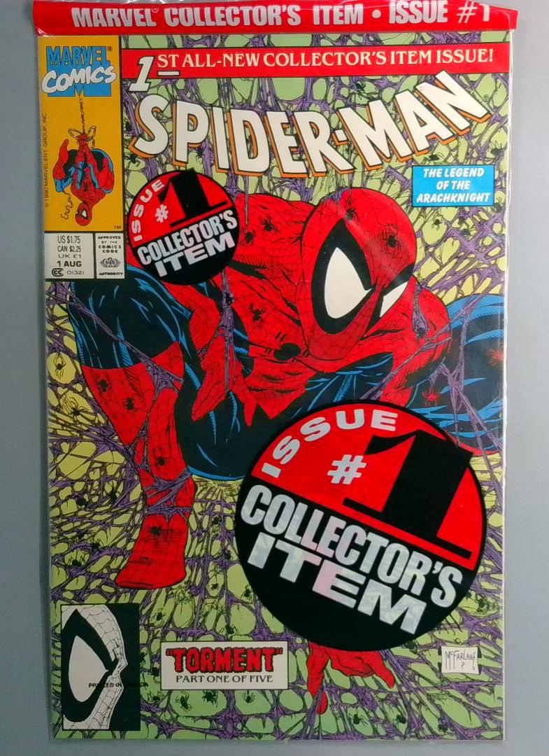Spider-Man #1 NM Green Polybag Edition, Marvel 1990
