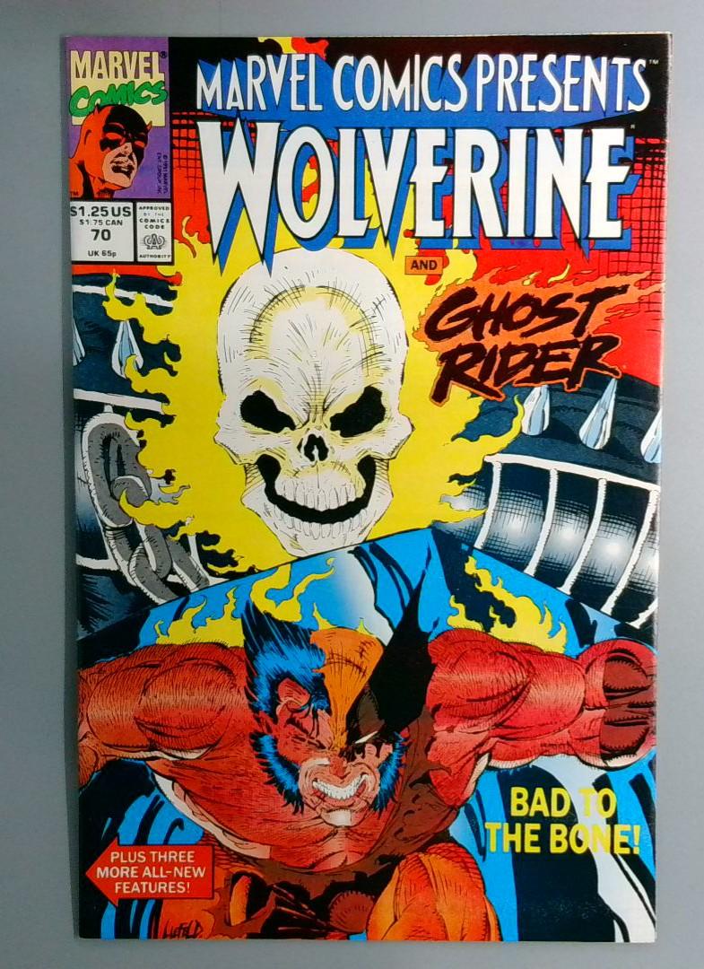 Marvel Comics Presents #70 NM Wolverine, Ghost Rider, Liefeld Cover, Marvel 1991