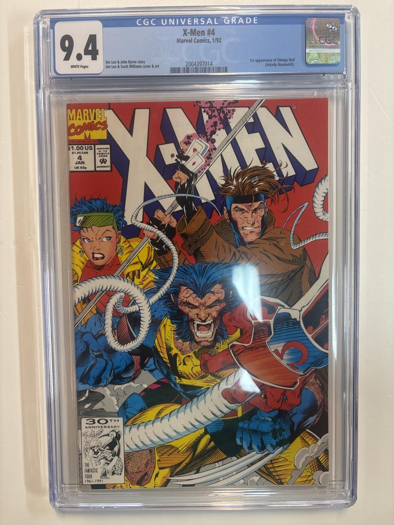 X-Men #4 9.4 CGC1st Full Appearance of Omega Red Marvel 1992