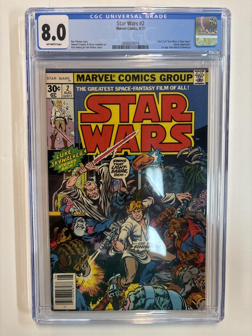 Star Wars #2 CGC 8.0 1st App Han Solo & Chewbacca Marvel Comics 1977