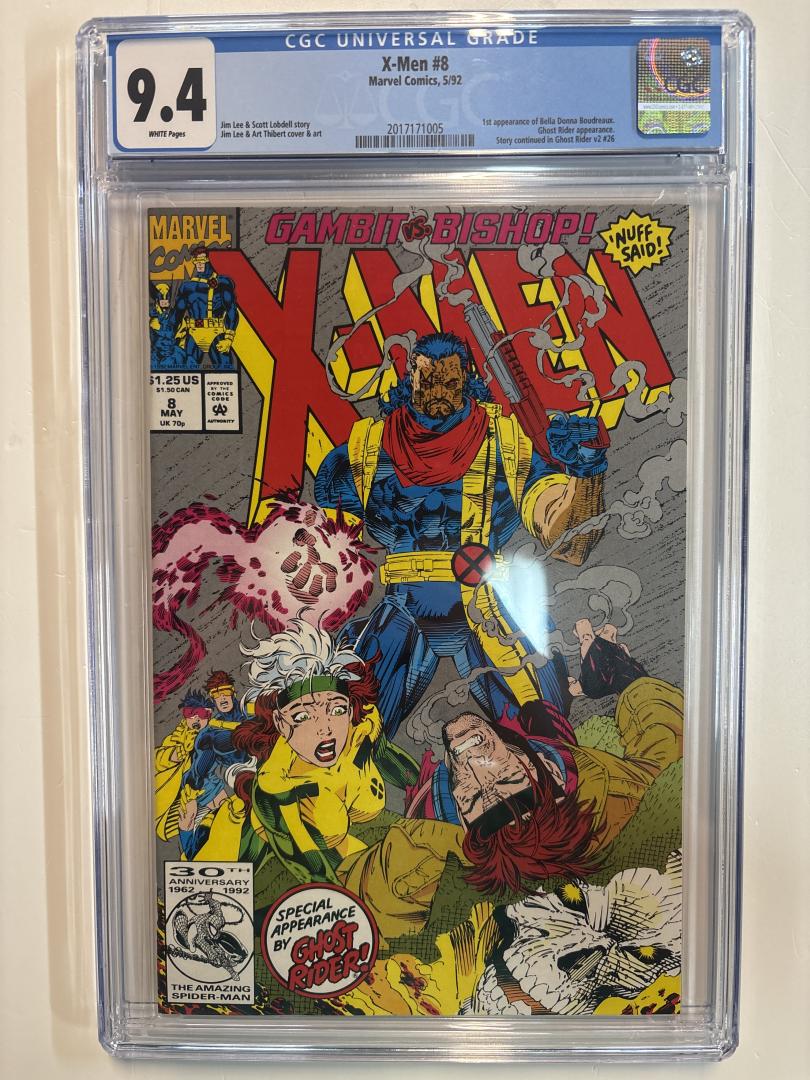 X-Men #8 9.4 CGC 1st Appearance of Bella Donna Boudreaux Marvel 1992