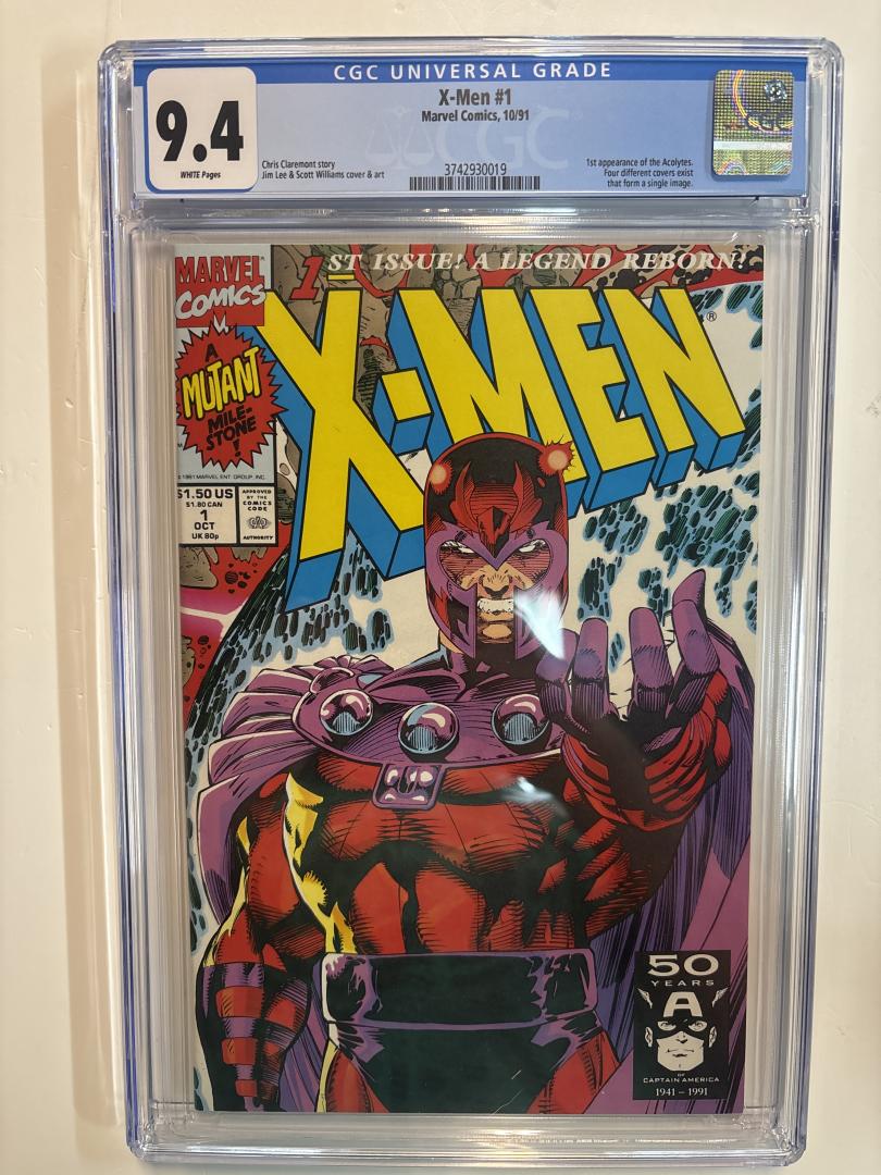 X-Men #1 9.4 CGC Magneto Cover Direct Edition Marvel 1991
