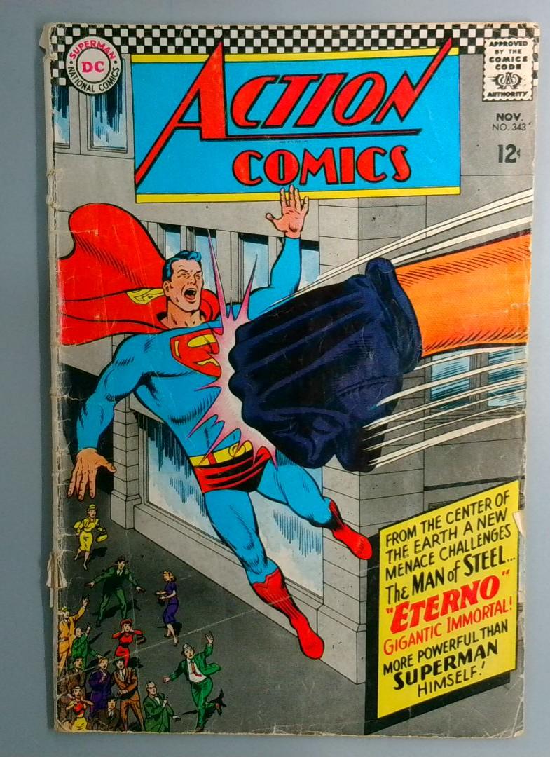 Action Comics #343 VG- Bottom Staple Detached, DC 1966