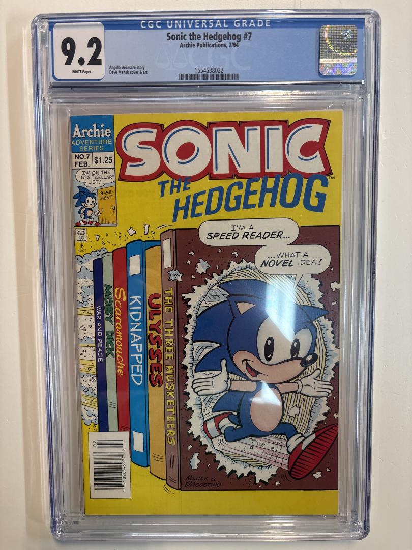 Sonic the Hedgehog #7 9.2 CGC Archie Publications 1994 CGC 9.2