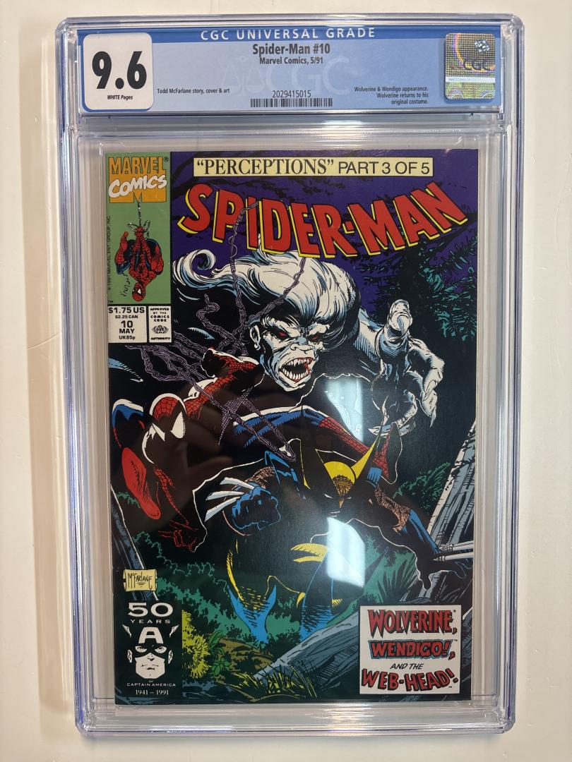 Spider-Man #10 9.6 CGC Direct Edition Marvel 1991