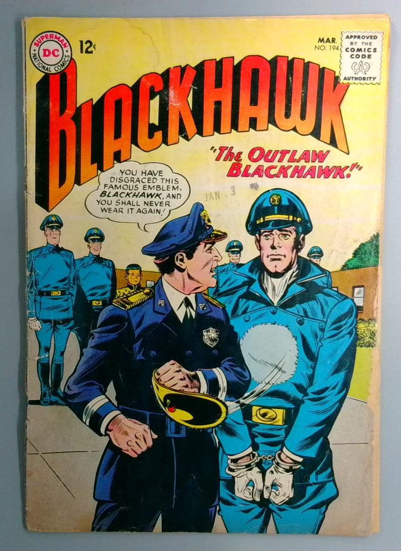 Blackhawk #194 Detached Cover, DC 1964
