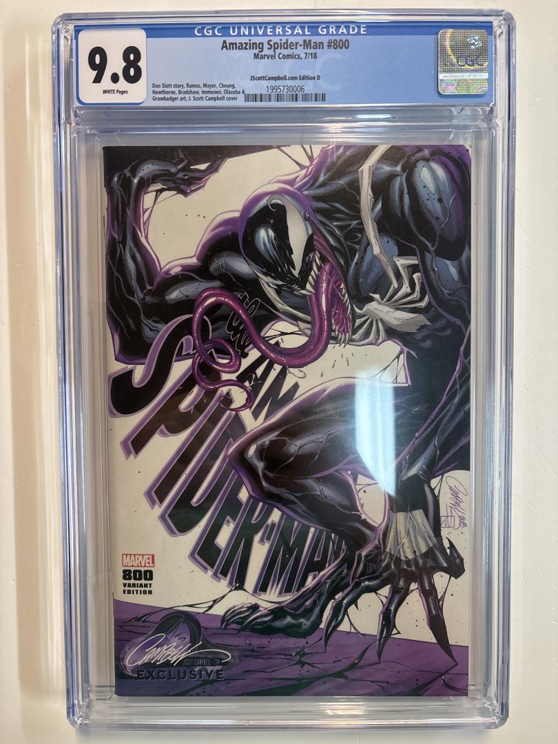 Amazing Spider-Man #800 J. ScottCampbell.com Edition D Marvel 2018 CGC 9.8