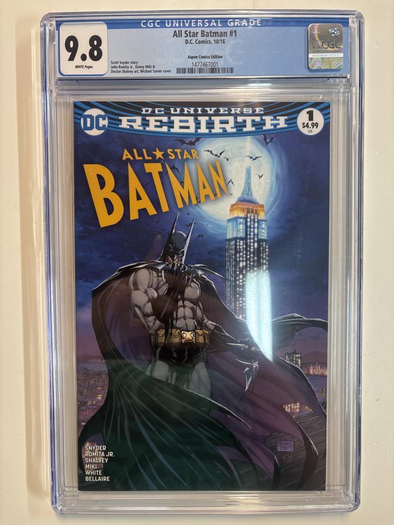 All Star Batman #1 9.8 CGC DC Comics 2016