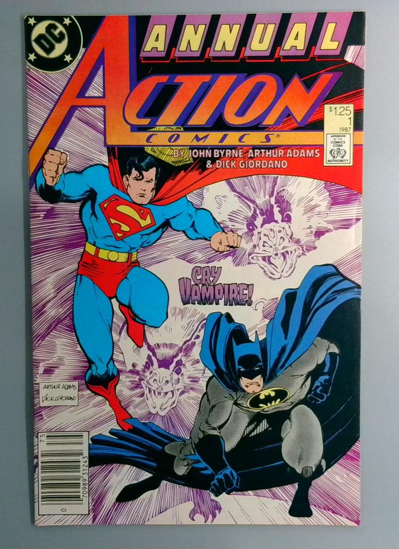 Action Comics Annual #1 NM- Art Adams, Newsstand Edition DC 1987