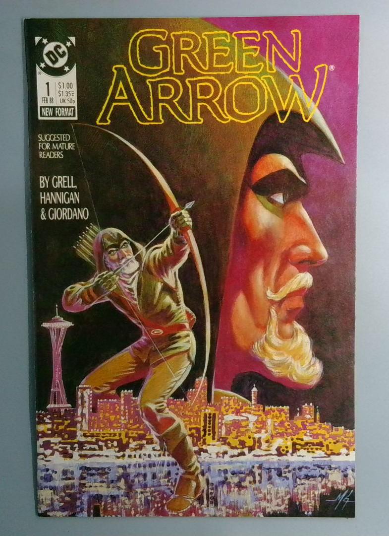 Green Arrow #1 VF+ Mike Grell, DC 1988