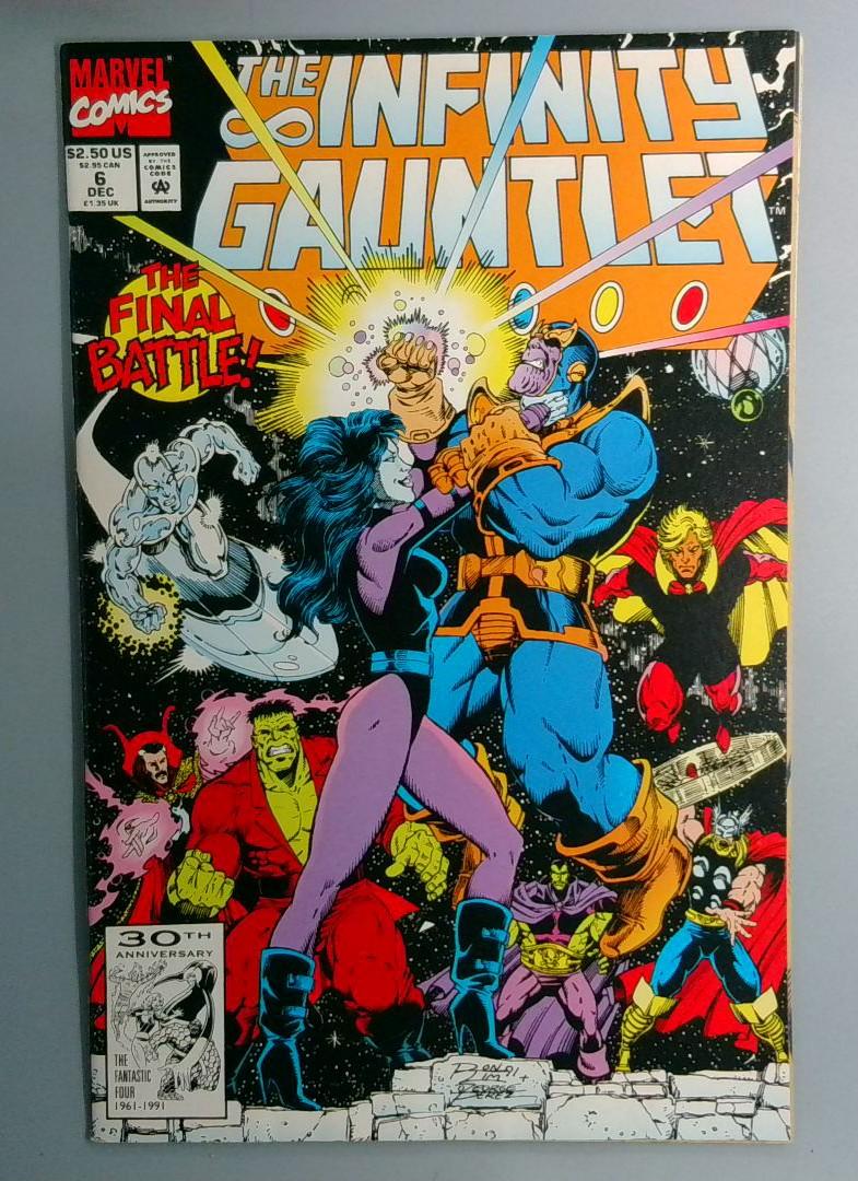 Infinity Gauntlet #6 NM Final Issue Marvel Comics 1991