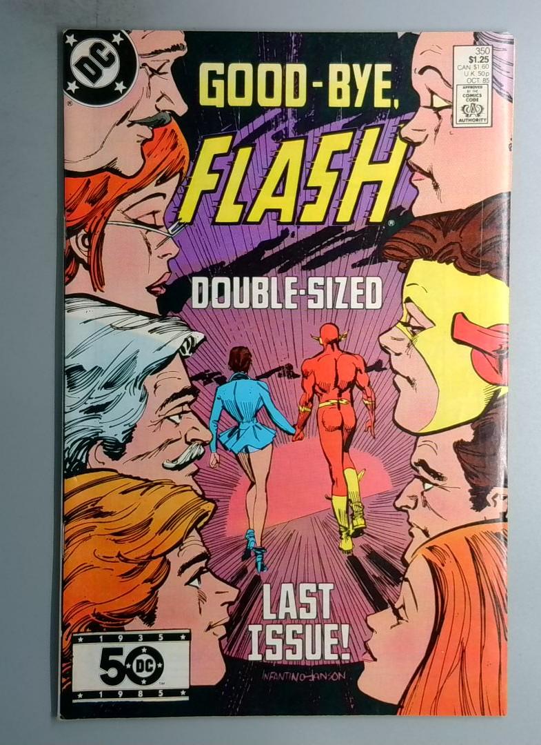 The Flash #350 VF+ Double-Sized Last Issue DC 1985