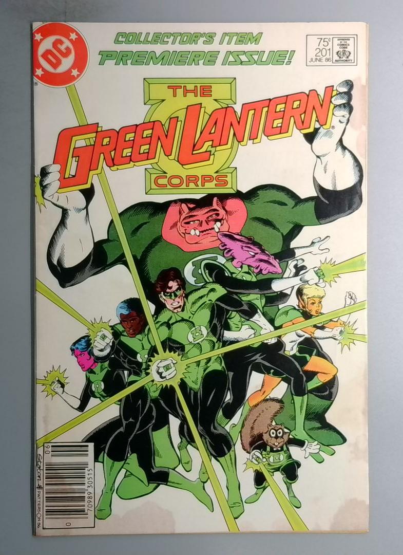 Green Lantern #201 1st Appearance of Kilowog, Stains on Cover, DC 1986
