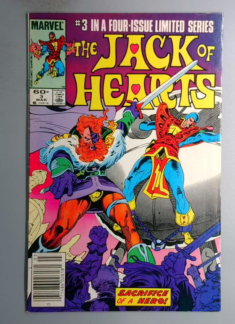 Jack of Hearts #3 Newsstand Edition Marvel 1984