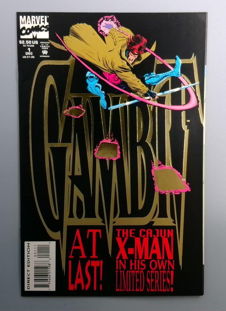 Gambit #1 VF/NM Black and Gold Foil Embossed Cover Marvel 1993