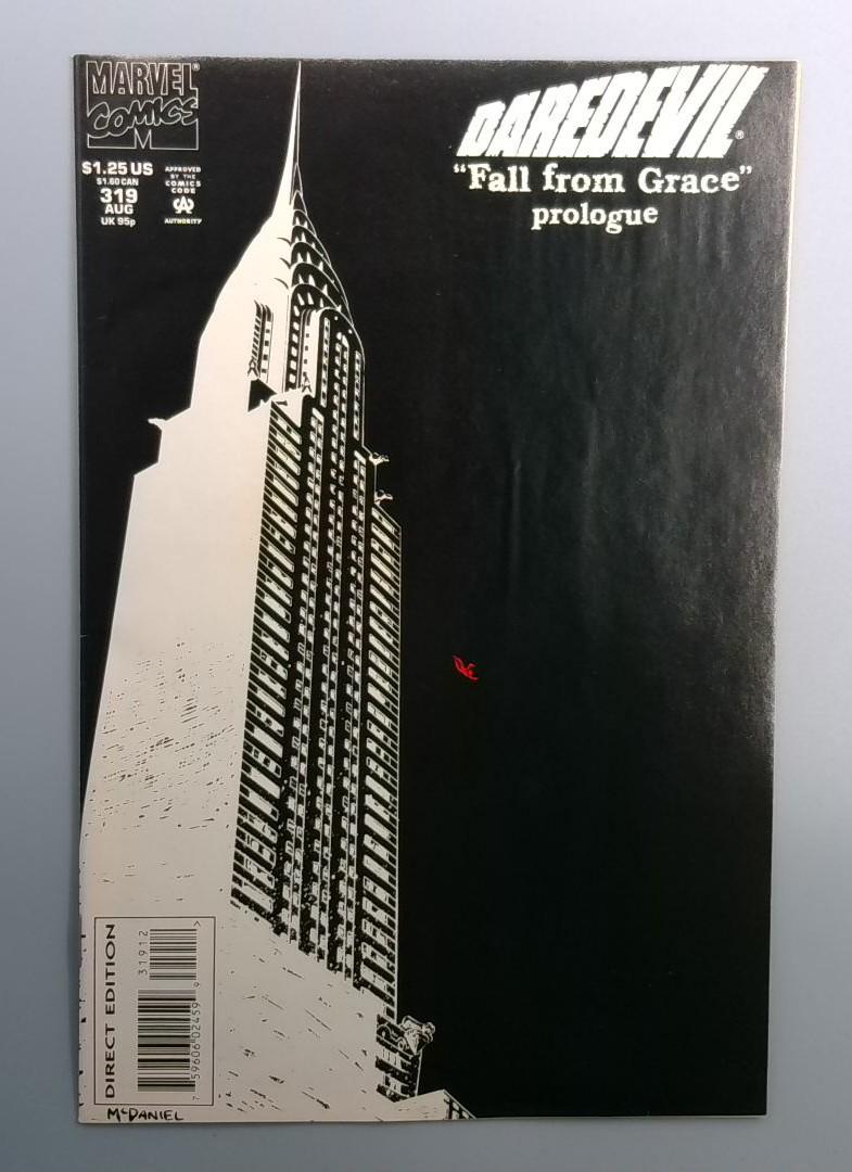 Daredevil #319 VF+ 2nd Print - Black Background Marvel 1993