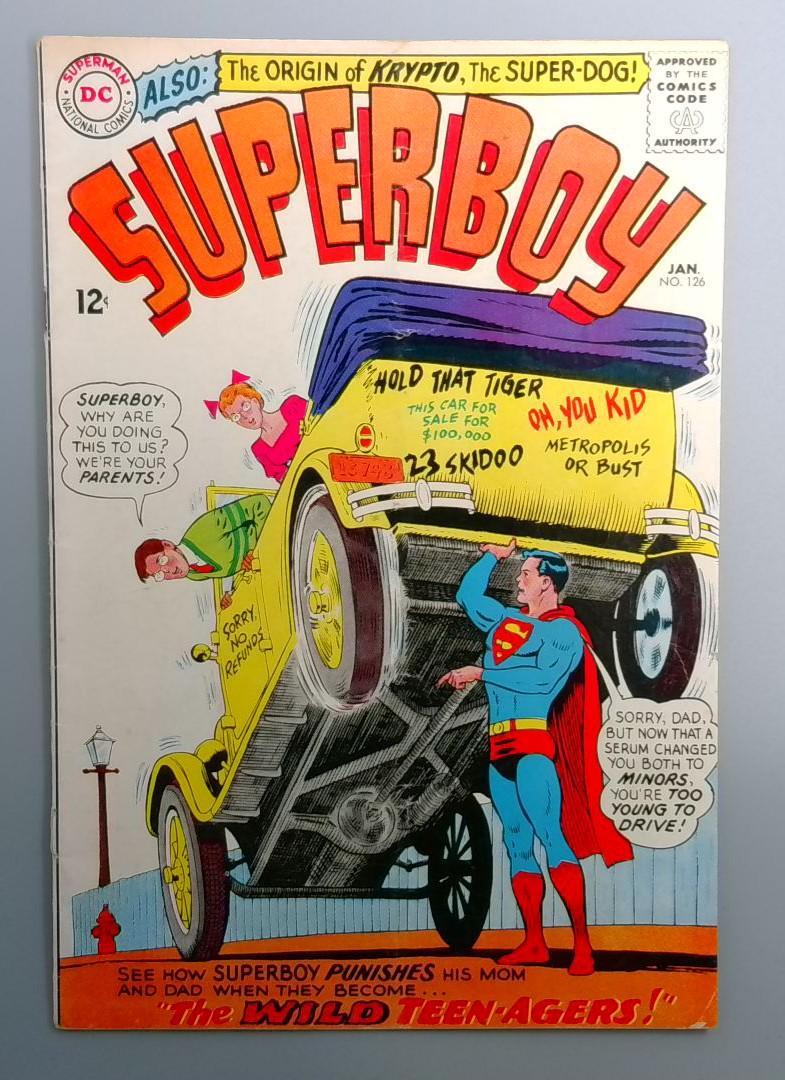 Superboy #126 Bottom Staple Detached, DC 1966