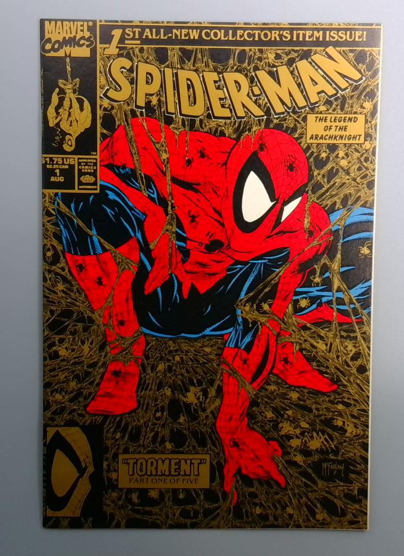 Spider-Man #1 NM Gold Second Print Variant Edition Marvel 1990