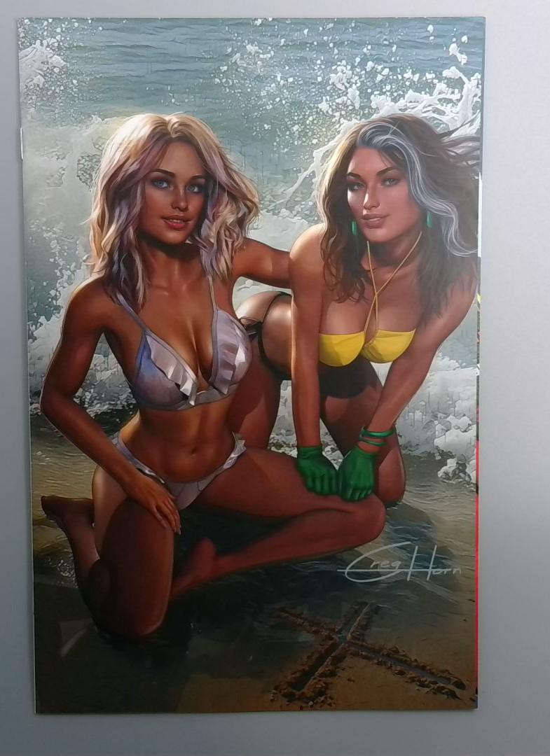 MARVEL SWIMSUIT SPECIAL FRIENDS FOES RIVALS #1 GREG HORN VIRGIN VARIANT Marvel 
