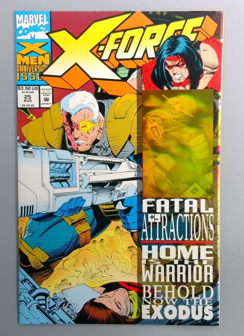 X-Force #25 NM- Cable Hologram Marvel 1993