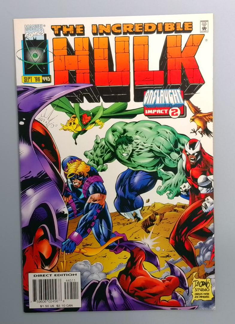 Incredible Hulk #445 NM Onslaught, Marvel 1996