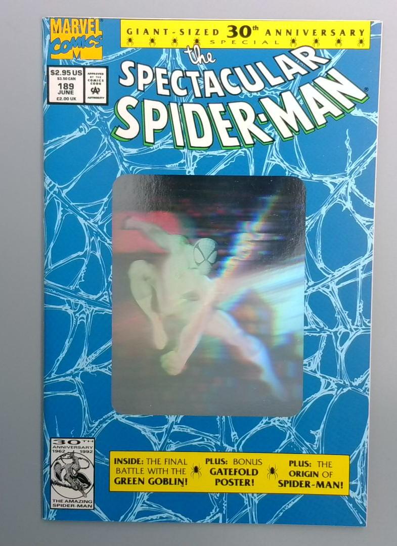 Spectacular Spider-Man #189 NM Hologram Blue Cover Marvel 1993