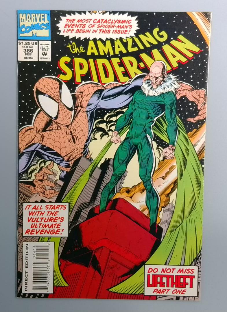 Amazing Spider-Man #386 NM Part 1 of Lifetheft Marvel 1994