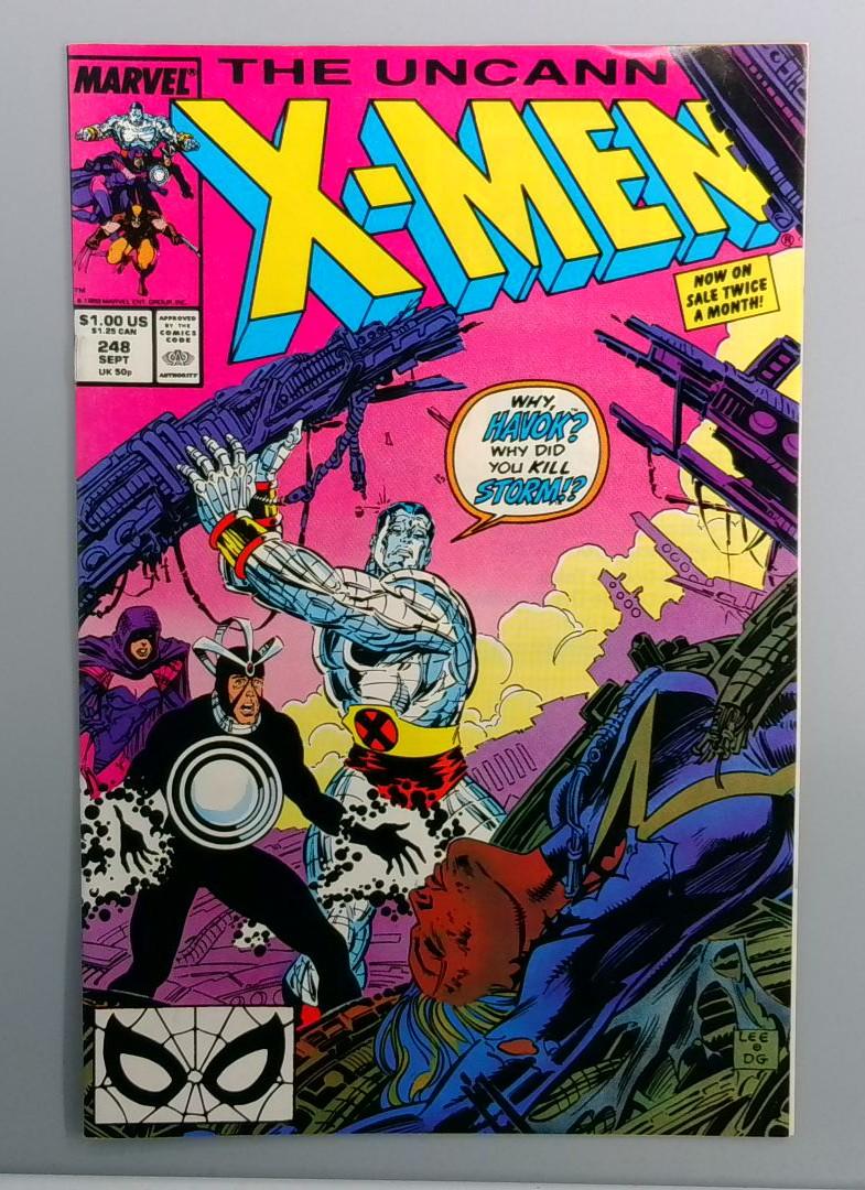 Uncanny X-Men #248 VF- 1st Jim Lee X-Men Issue Marvel 1989