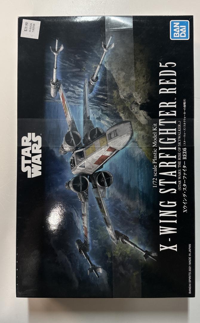 X-Wing Starfighter Red 5 Star Wars Bandai 1/72 Plastic Model Kit