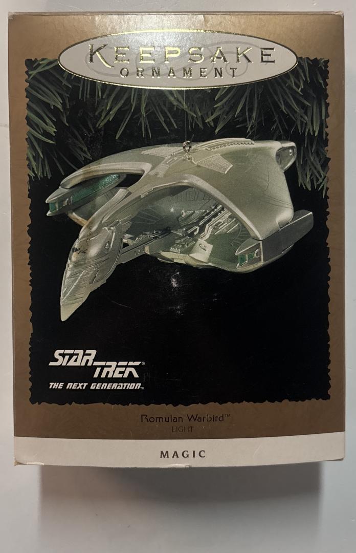 Romulan Warbird Light Keepsake Ornament Star Trek The Next Generation Magic 1995