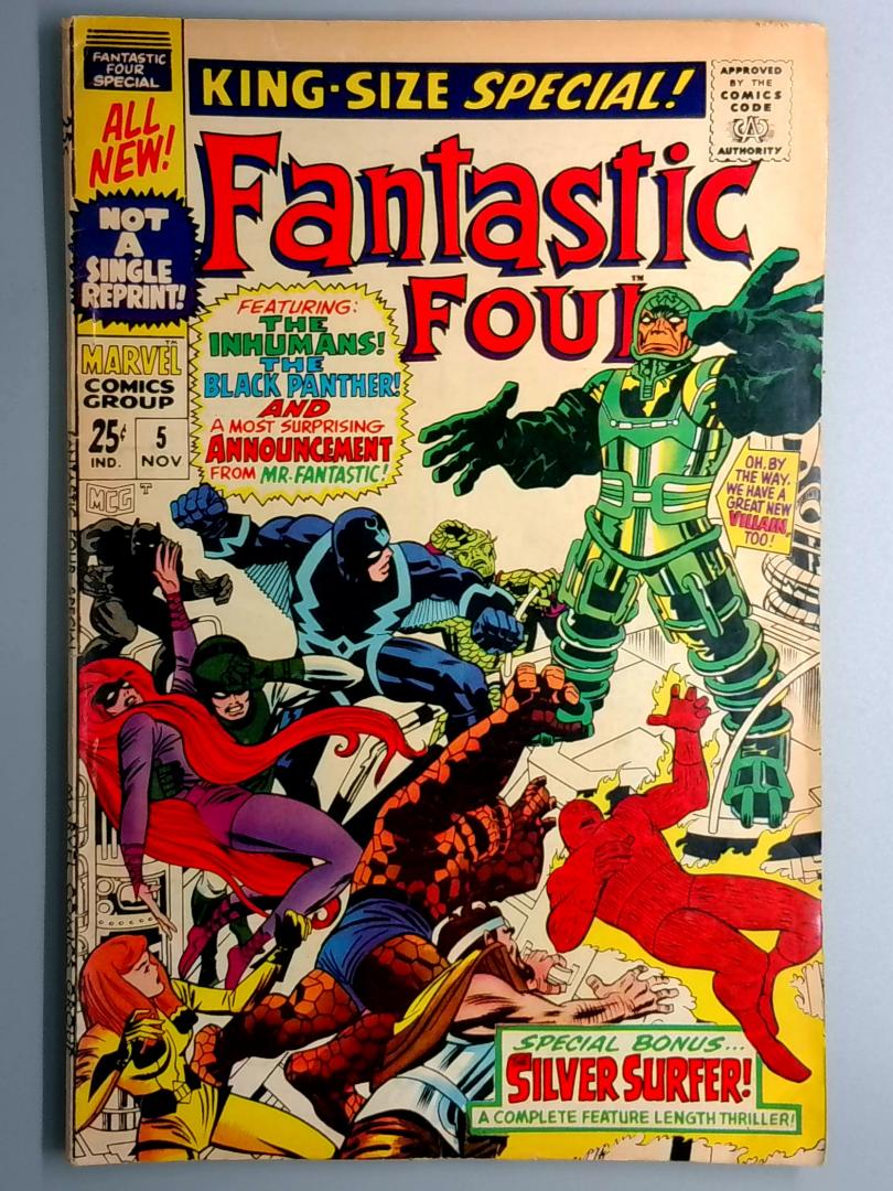 Fantastic Four Annual #5 FN- 1st Psycho Man Marvel 1967