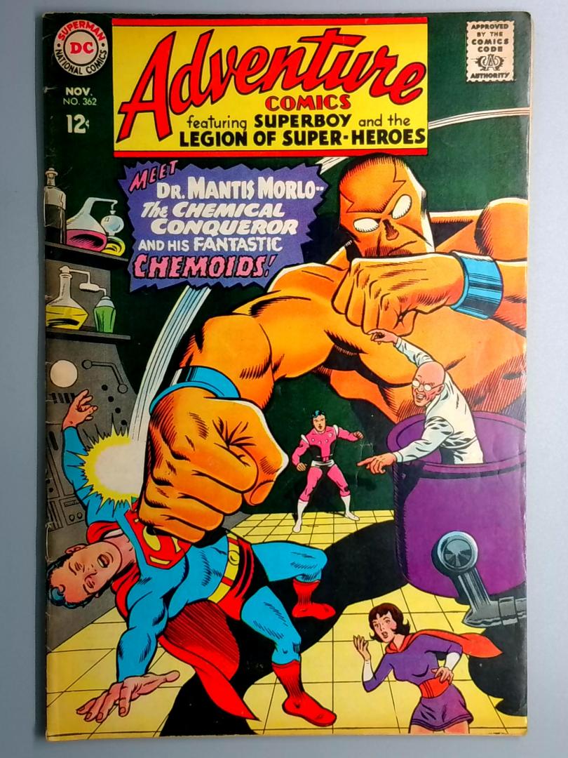 Adventure Comics #362 VG/FN 1st Appearance of the Chemoids DC 1967