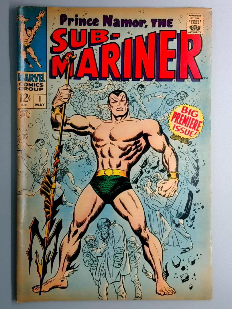 Sub-Mariner #1 FN Premiere Issue, Origin Retold Marvel 1968