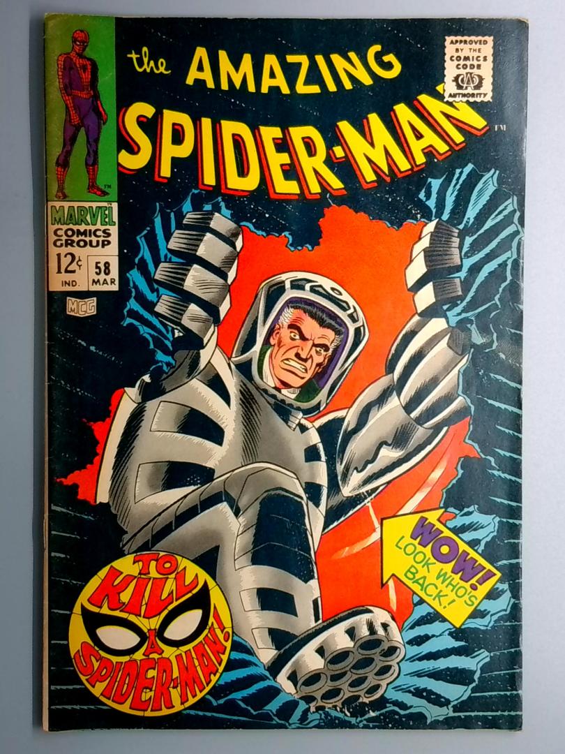 Amazing Spider-Man #58 VF- Ka-Zar and Zabu Marvel 1968