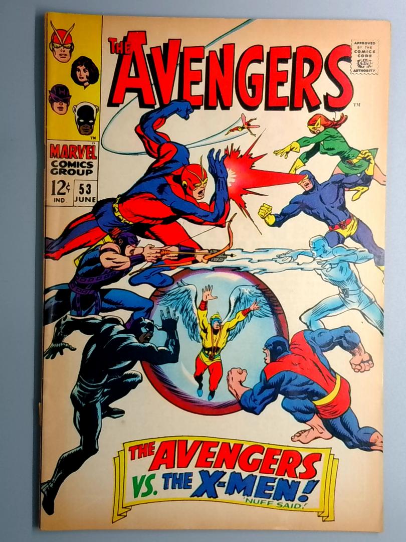 Avengers #53 FN Avengers Vs. X-Men, Bottom Staple Removed Marvel 1968