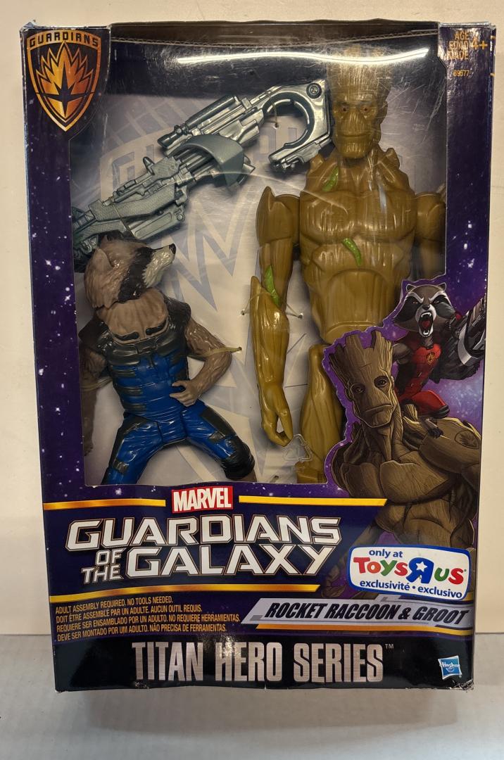 Rocket Raccoon and Groot Guardians of the Galaxy Hasbro Titan Hero Series